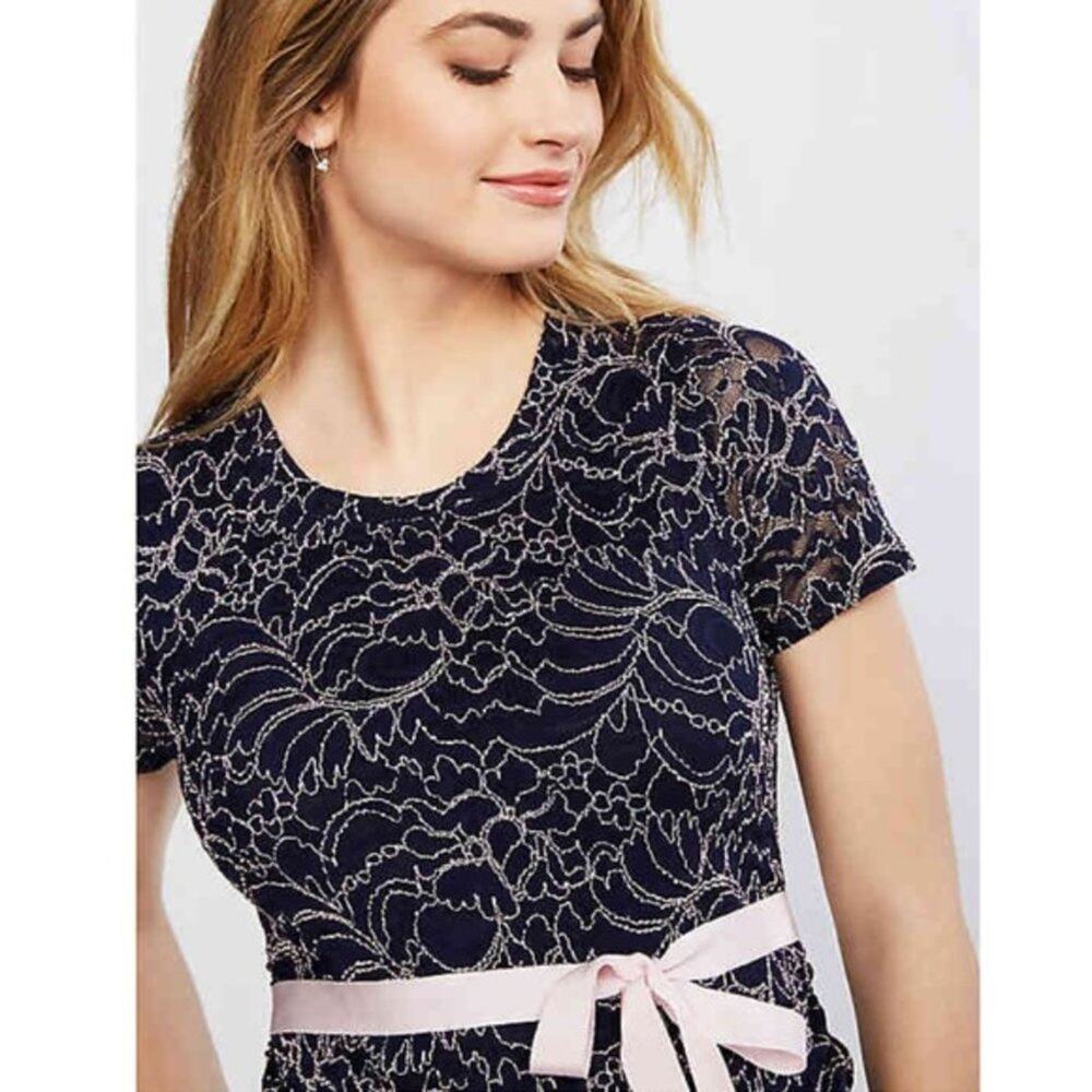 Motherhood Gender Reveal Embroidered Short Sleeve Dress Small - Picture 2 of 12